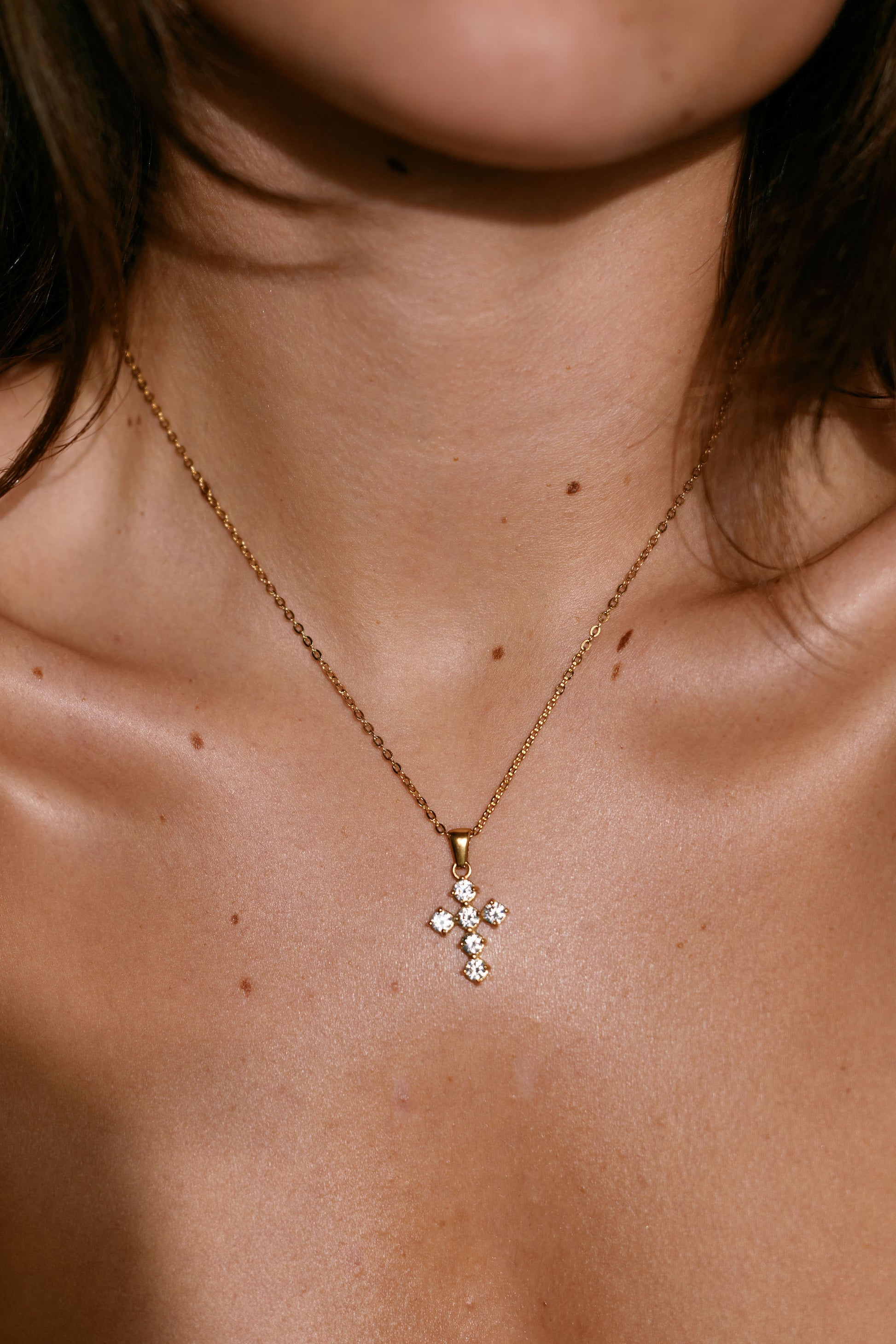 AVE MARIA CROSS NECKLACE
