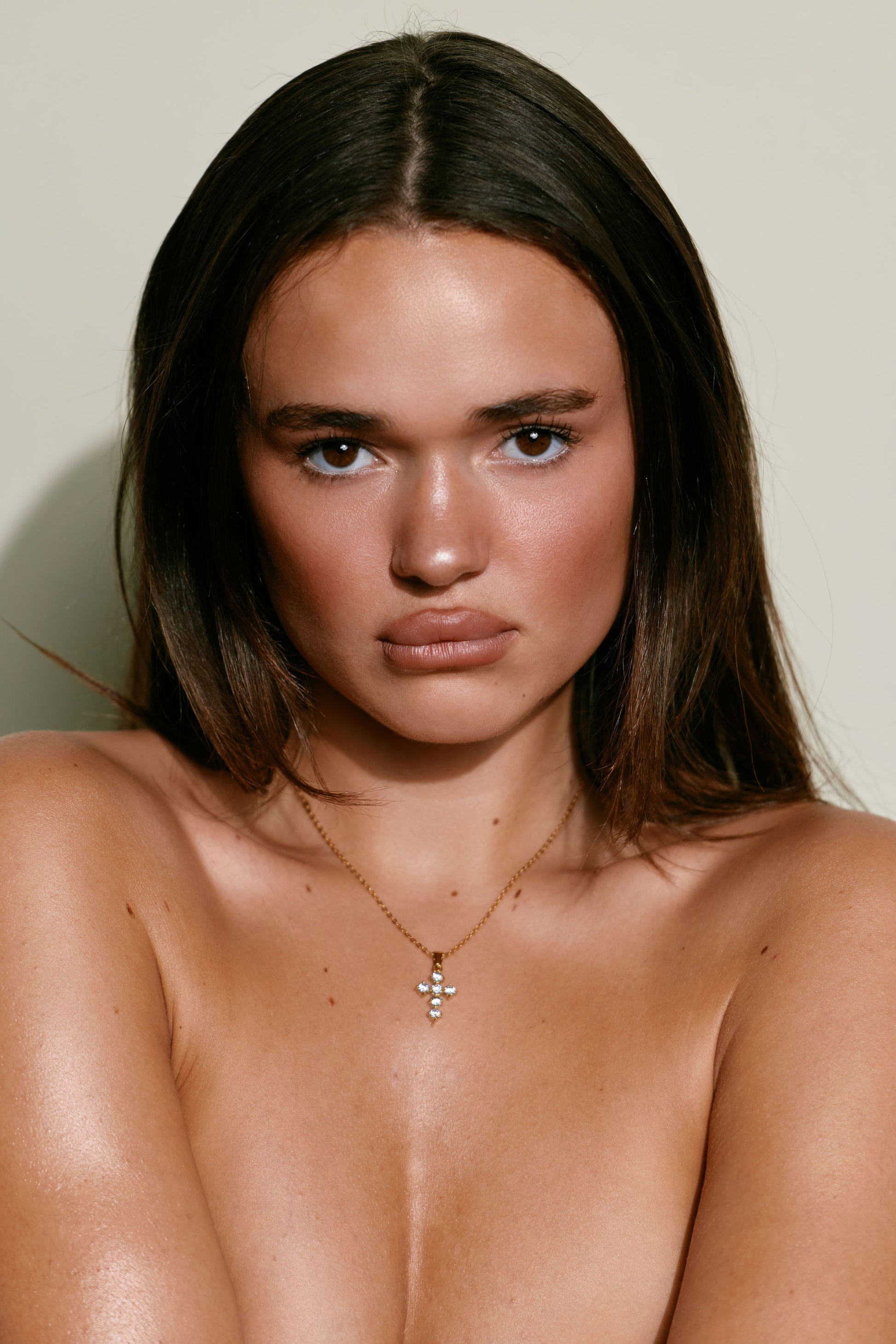 AVE MARIA CROSS NECKLACE