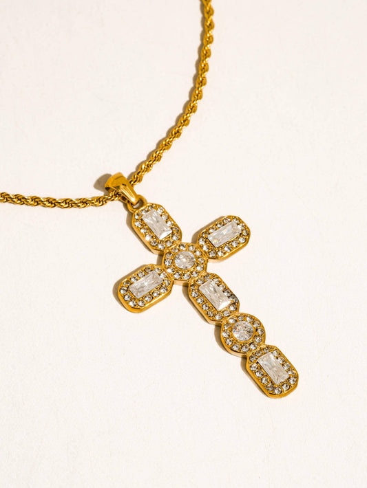 Psalm Cross Necklace