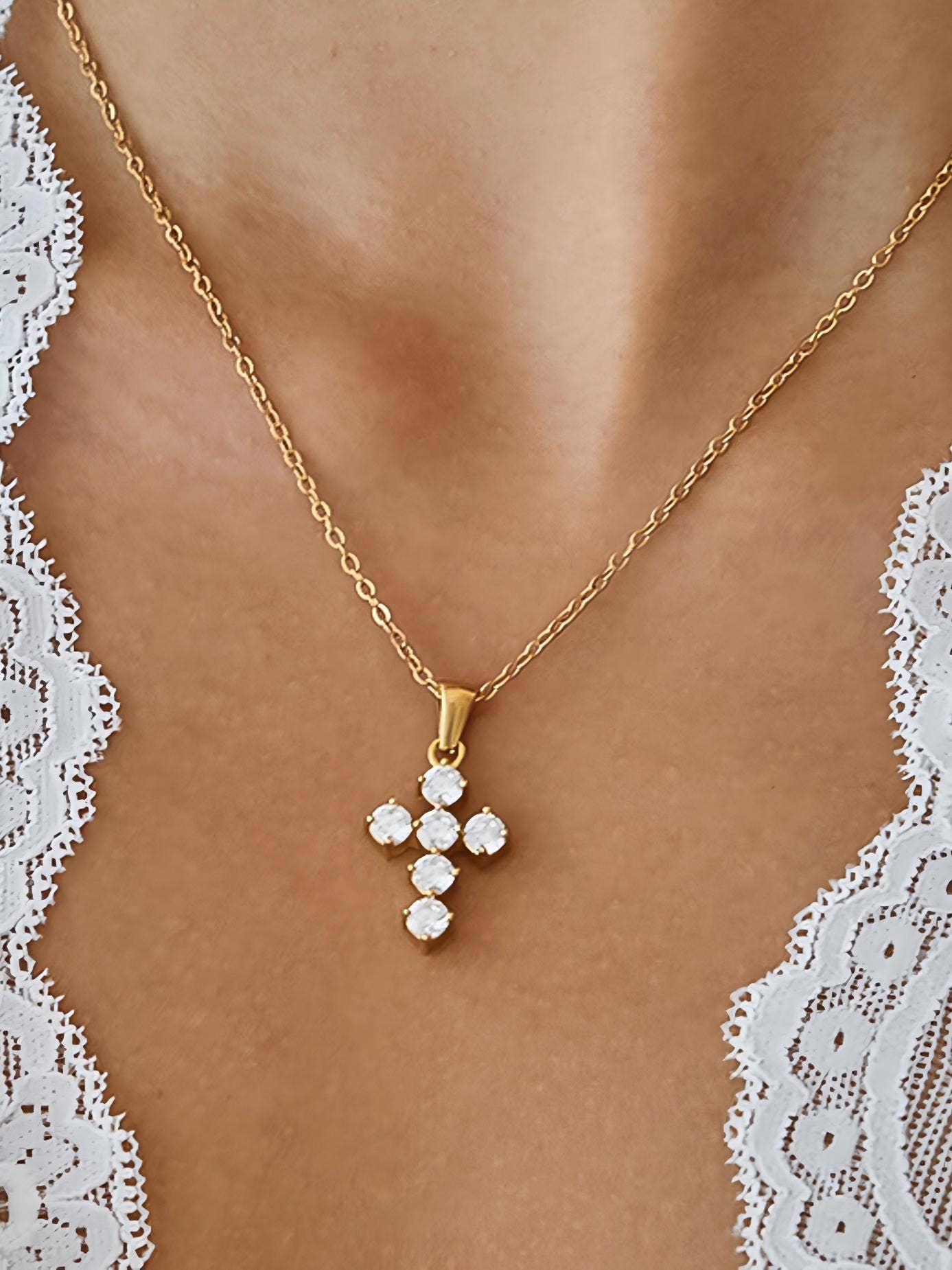 Bernadette Cross Necklace