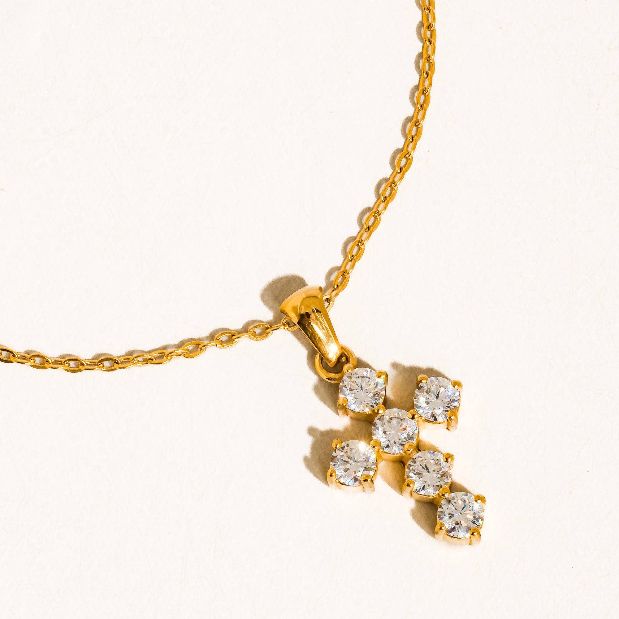 AVE MARIA CROSS NECKLACE